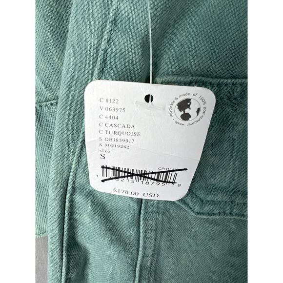 Free People We The Free Geronimo coverall Jumpsuit Size Small Green Cotton - Picture 9 of 10